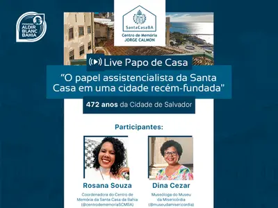 Centro de Memória Jorge Calmon inaugura redes sociais com live sobre a fundação de Salvador 