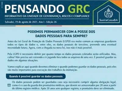 Podemos permanecer com a posse dos dados pessoais para sempre?