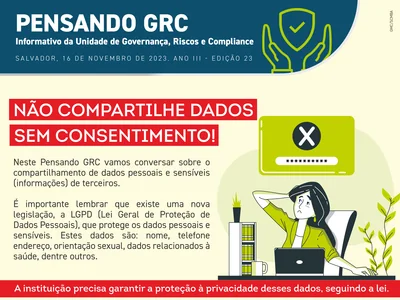 Não compartilhe dados sem consentimento!