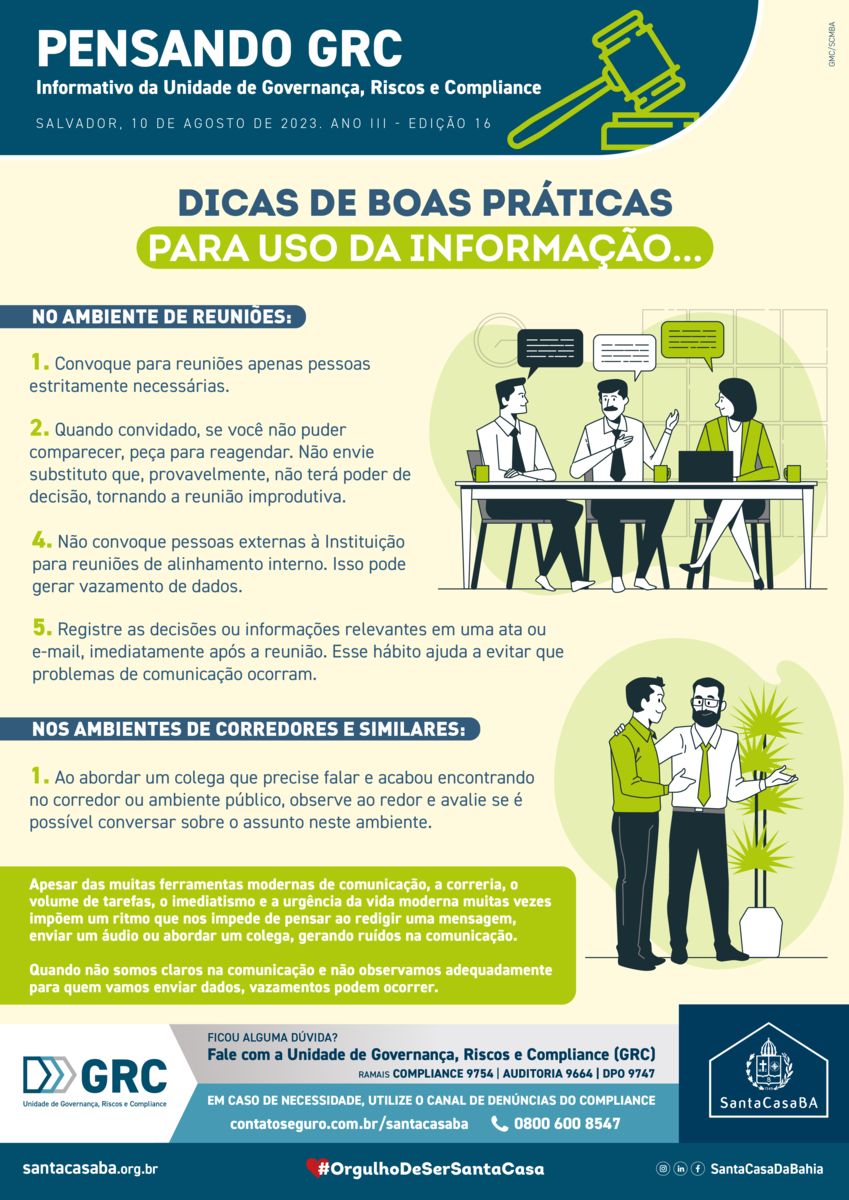 Dicas de boas práticas para uso - Santa Casa