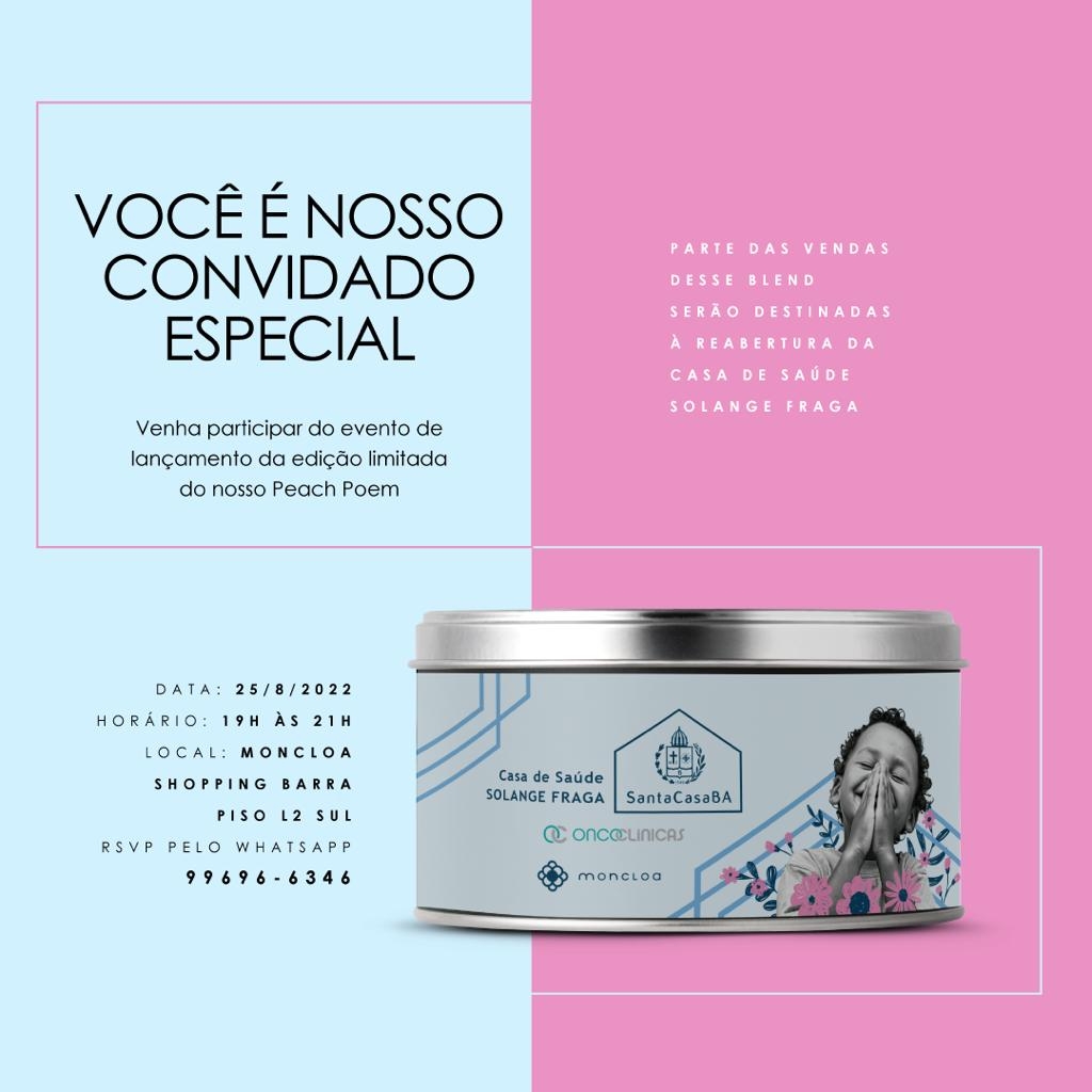 Marca de chás lança blend especial com proposta de beneficente de ajudar projeto social da Santa Casa da Bahia