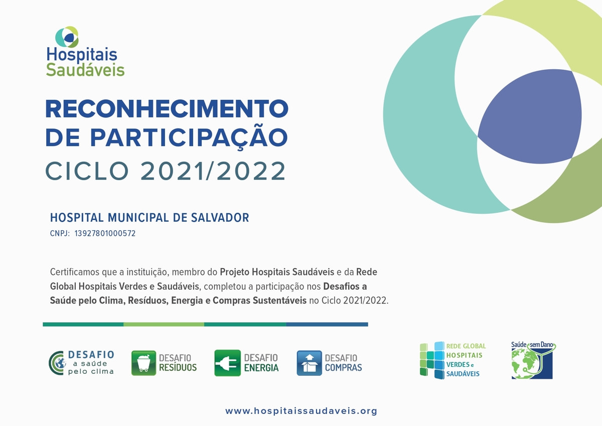 Cuidado do Hospital Municipal de Salvador com o meio ambiente alcança novos reconhecimentos